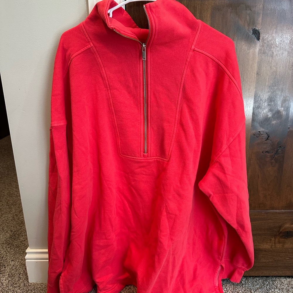 Old Navy Red Half-Zip Sweater
